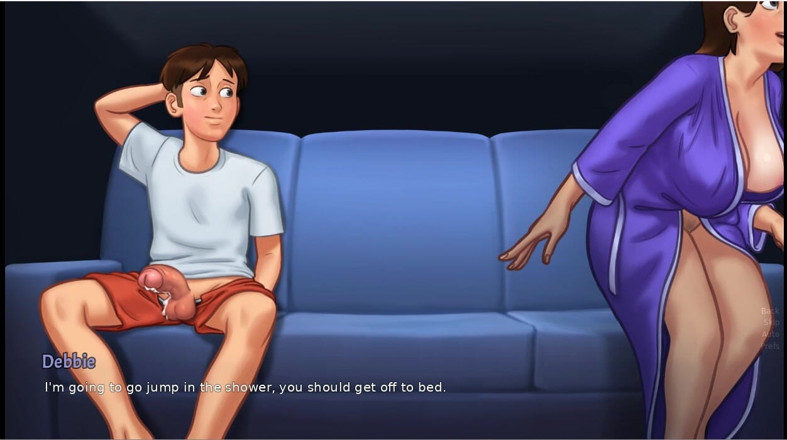 XXX Games Bunk: Summertime Saga - เกมเพลย์ - สวมบทบาท - ฉากอาบน้ํา Debbie และช่วยตัวเองซึ่งกันและกัน