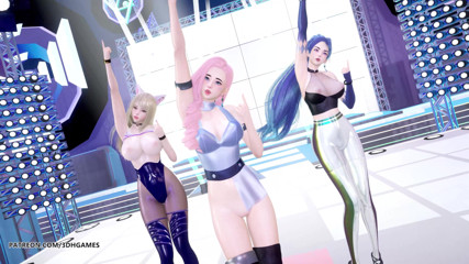 3D-Hentai Games: [MMD] Kep1er - Вгору! Ahri seraphine kaisa гарячий стриптиз ліга легенд kda allout