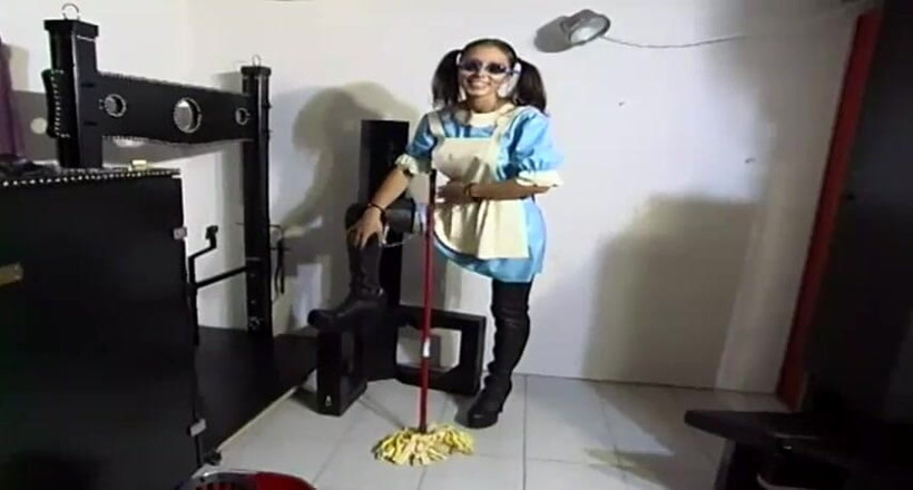 Fetish Desire: Brunette maid gets tied up