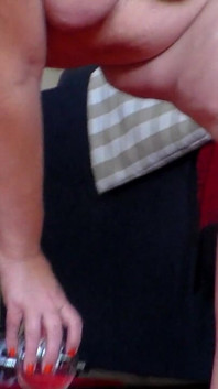 Jen Is Peeing Into a Wineglass