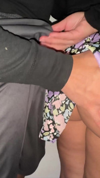 You Can See It When She Strokes the Stranger's Penis