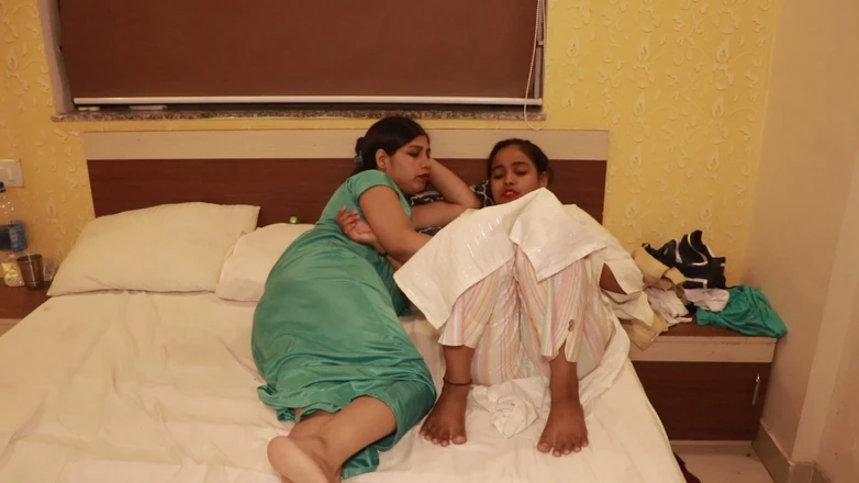 18 year old Indian: Cute Indian Lesbian Passionately Fucks Her Gorgeous Older Stepsister with...