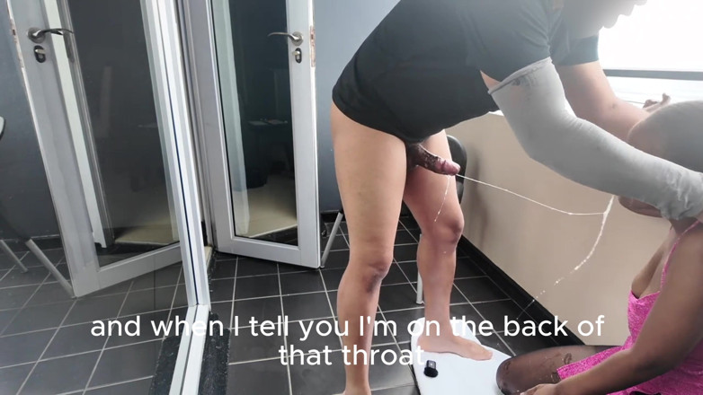 Slut me out: Who Wants Next? Humiliating Throat Fucking on Balcony