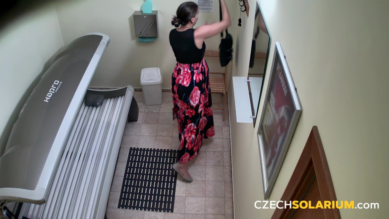 Czech Solarium: Czech Solarium 327: Pregnant Babe Shows off Her Sexy Curves in...