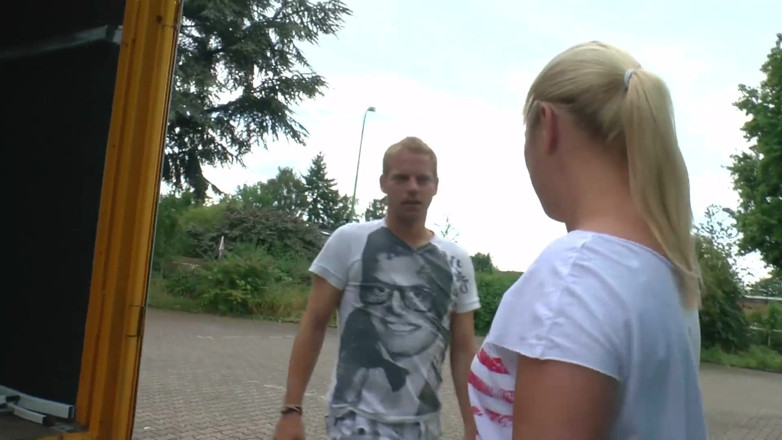 German amateur - 100% German hardcore videos: Blonde milf gets fucked in the back of the truck