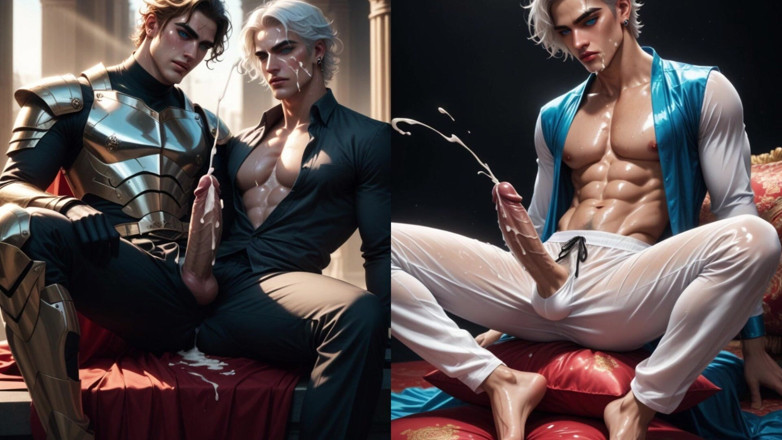 AI gay porn: Přítel gay zadek šukání