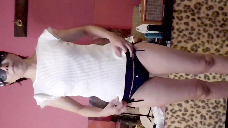 hiro_mayu_couple_jp: Mayu no.69 पूरे सिर वाले मुखौटे, कॉलर और पट्टा वाली सुंदर लड़की, वह यौन रूप से प्रशिक्षित है