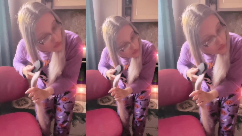 FinDom Goaldigger: Asmr lang blond haar borstelen