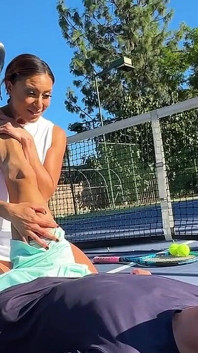 Fit Step Mother Drains Her Stepson's Tennis Balls