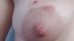 My saggy tits served  as an ashtray and Showing how they look like after such a BDSM play