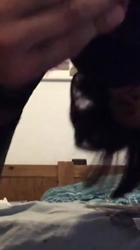 Black Wig and Corset Dildo Fucking