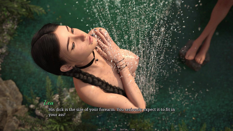 3D Cartoon Porn: DreamLand - душ водопада Danielle и сексуальное видео-сообщение Леи Джейсону