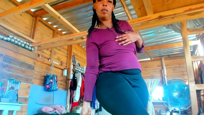 AnalEbony: Grande rabo natural preto em Leggingz &amp;calcinha ...