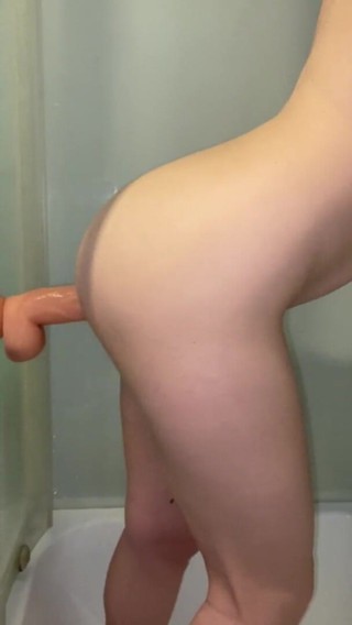 Fox Girl: Long big dildo goes deep into tight pussy in the...
