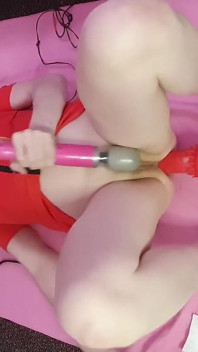 Více šukací stroj a masturbace kouzelné hůlky s vibrátorem s Essex Girl Lisa