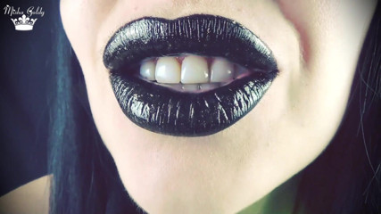 Goddess Misha Goldy: Kisses from black shiny lips ASMR JOI