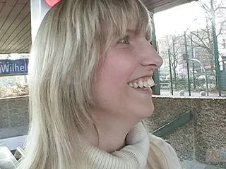 Kinky amateur blonde Sandra anal fucked