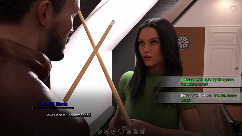 LustSaga: Seven Realms 9 - Atlas a Leyala hrají kulečníkovou hru Kde poražený...