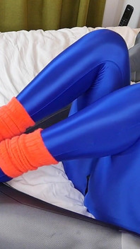 Monika Juicy Blue Zentai Cvičení Fitness