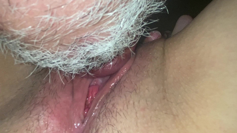 Jollyfuckingoldman: Stepdaughter Fucks My Face with Her Pink Pussy
