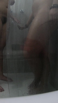 Threesome in the Shower with a Colombian BBW