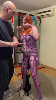 BDSM with Hard Face Slapping, Breathplay and Shaking Orgasms