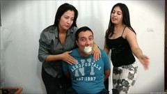 Selfgags femdom bondage: Tied and Toyed by a Step-mother and Her Step-daughter!