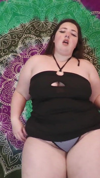 Sexy Seductive Striptease with Hairy BBW Pussy