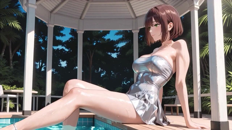 Tay Swift X: Brown Haired Big Tits Silver Bikini Gazebo Creampie Overload Ahegao...