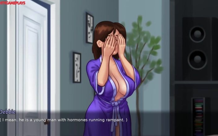 Naughty gameplays: Ibu kos mergokin cowok ini lagi coli di balik celana...