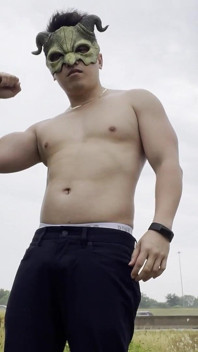 Rain-drenched Highway Exhibitionist: Muscular Stud Strips Naked Amid Rushing Traffic, Flexes, and Explodes in Ecstasy