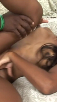 Hot big ass ebony fucked and sprayed from his BBC