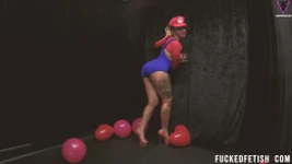 B2p Mario Bros Cosplay Red Balloons Pop High Heels