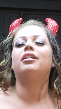 Halloween Lesbian Devil Sybian Play