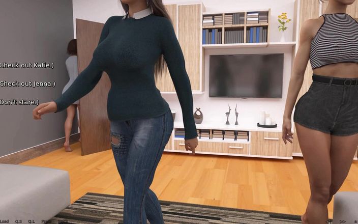 Dirty GamesXxX: 心がある場所:ホットセクシーな猫とおっぱいと映画の夜 - エピソード200