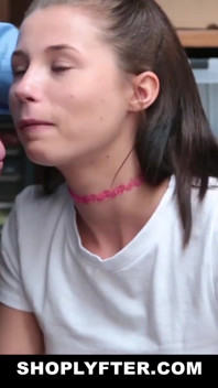 Naughty teen rammed by the store security guard