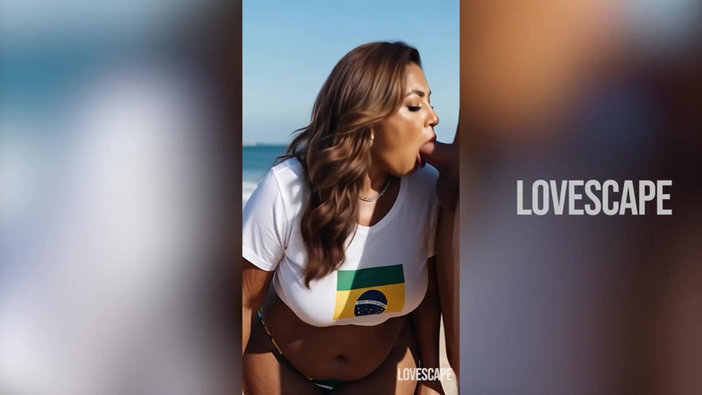 Lovescape: Matură braziliană grasă călărește pula tânără crudă - sesiune de futai...
