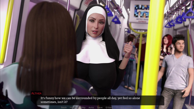 Trans Maaya: Do You Believe in God? Futa Nun inviting Busty Luna...
