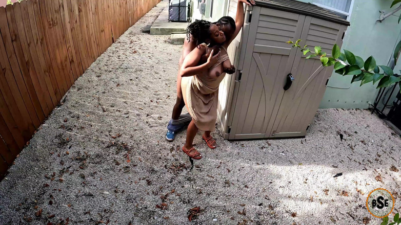 Blackstar xxx: Black Couple Got Caught Fucking Outside on Camera