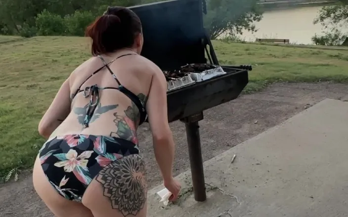 Bigmax8inch: Dickflash Barbecue Adventure Part 1 - She Made the Barbecue, He Creampied...