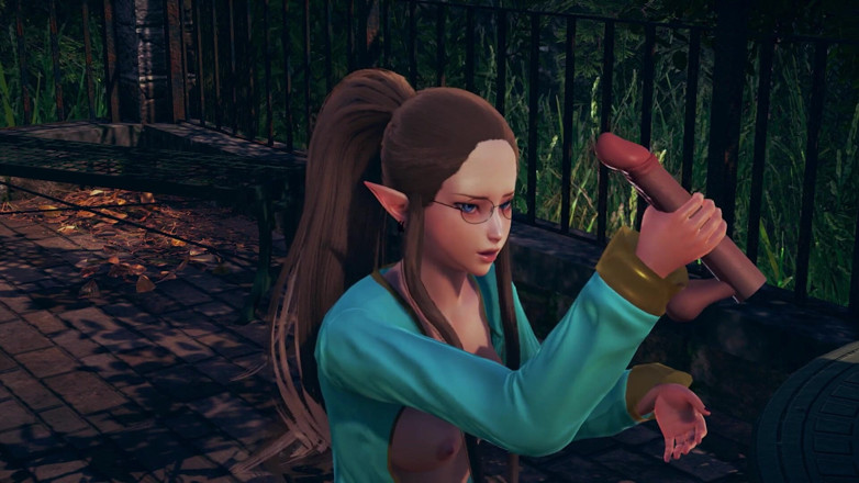 Waifu club 3D: Le pedí a una chica elfo que se masturbara una...