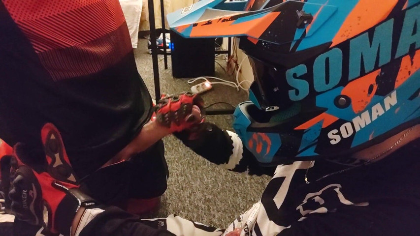 Motocross Guy Jerks off After Sex to His Partner (Sneakersmax98)