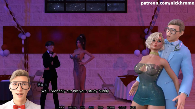Visual Novels: SexBot 35 - сучка сосет хуй на вечеринке