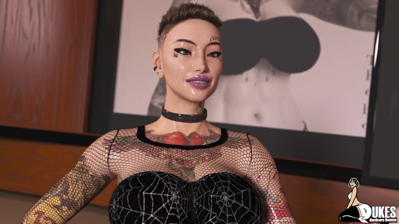 Dukes Hardcore Honeys: Eine freakige lesbe lässt plattenmanager sie gegen einen plattenvertrag ficken