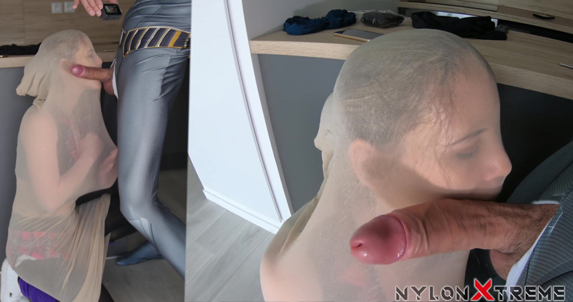 Nylon Xtreme: Katy трахнули под коконом в нейлоне