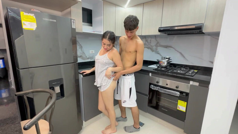 ManuelaAlvarez: I Give My Stepsister a Good Fuck in the Kitchen