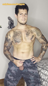 My Military Cock Cums with No Hands!