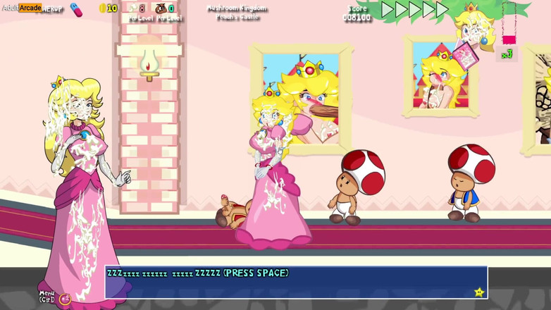 LewdArcade: Mario está desaparecido! - Super Mario Parody - jogo pornô [parte 03] Princess Peach...