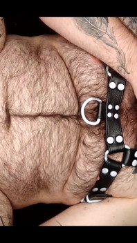 Papà orso si masturba con il finto orso in pelle e un orso più caldo