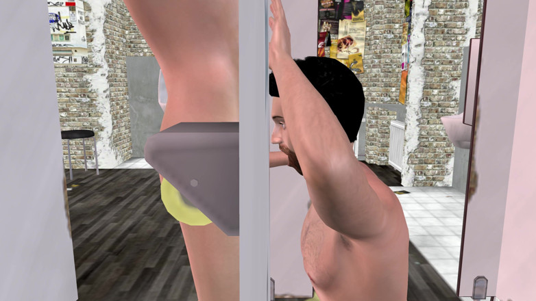 LustMen: Animated 3D Gay Porn - Handsome Man Sucking Dick Through Glory Hole...